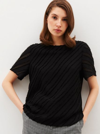 GERRY WEBER Блуза короткий рукав черная