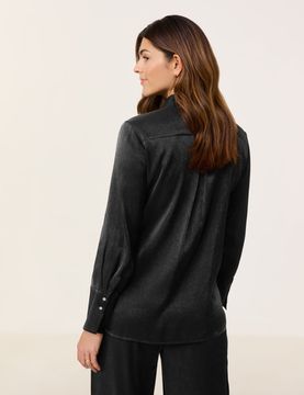 GERRY WEBER Блуза атласная черная