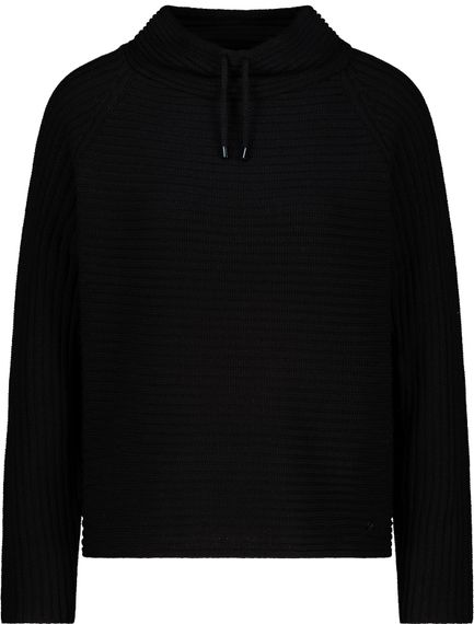 MONARI Пуловер черный из смесового хлопка