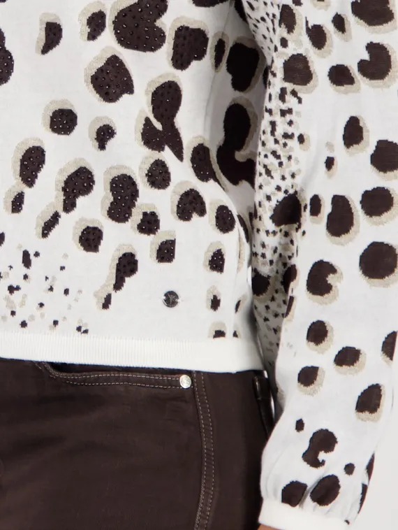 MONARI Джемпер с жаккардовым узором под леопарда