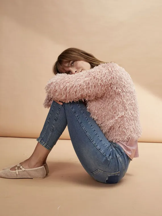 Oui Жакет с перьями