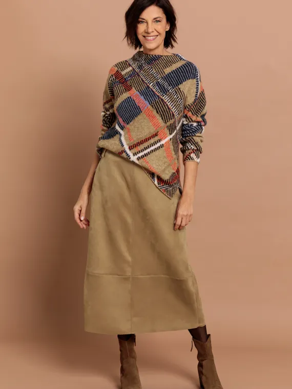 Юбка из искусственной замши BIANCA