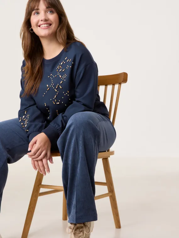 SAMOON Толстовка со стразами