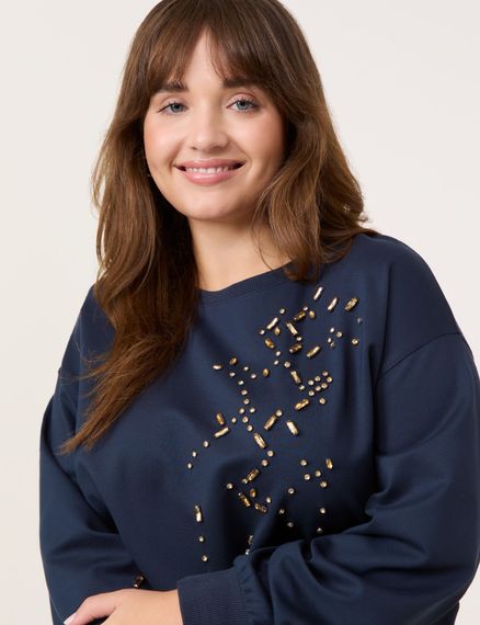 SAMOON Толстовка со стразами