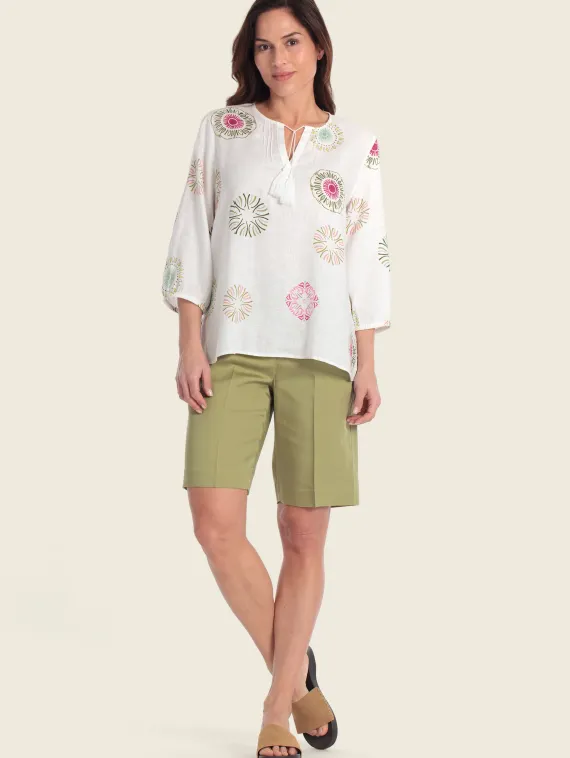 GERRY WEBER Блузка изо льна с принтом