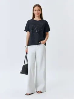 BULMER Футболка с мерцающей вышивкой