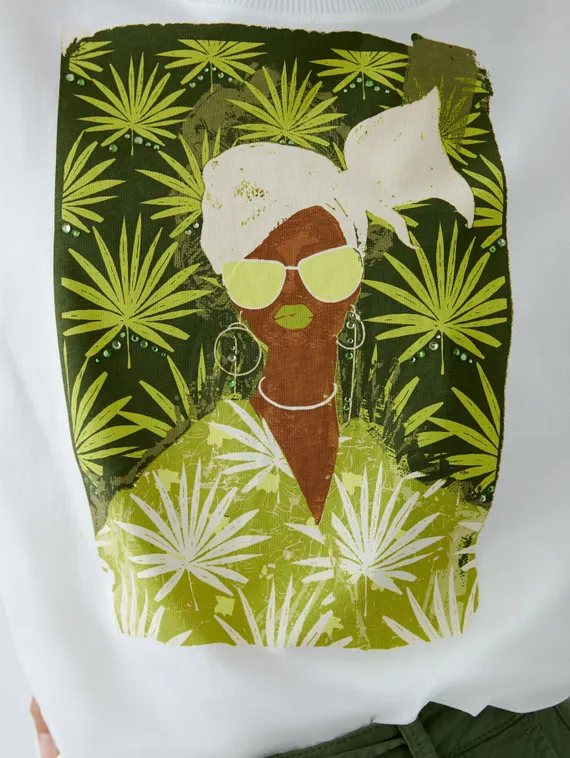 Oui Футболка с принтом