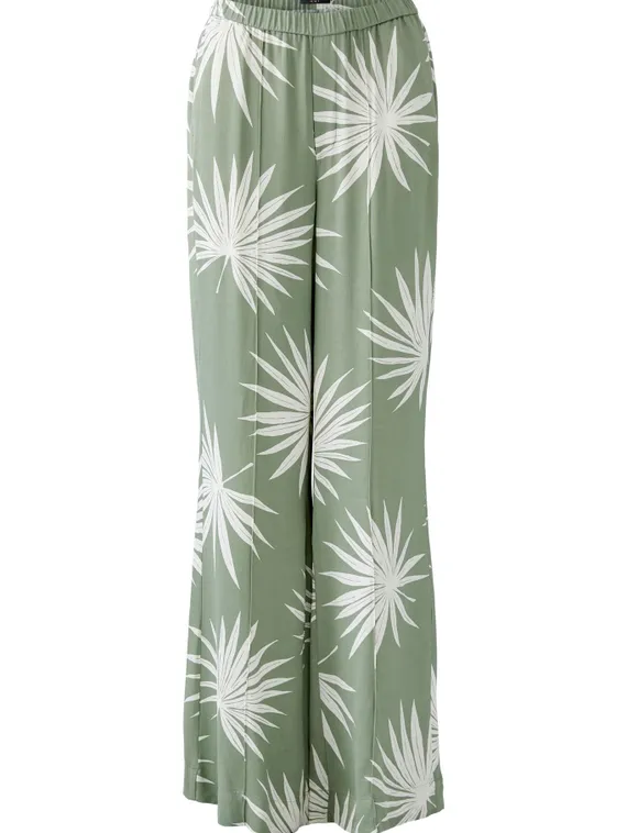 Oui Брюки с принтом пальмы