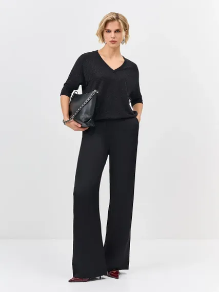 BULMER Мерцающий джемпер с шелком черный