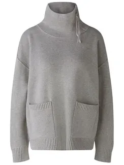 Oui Пуловер из смесового хлопка