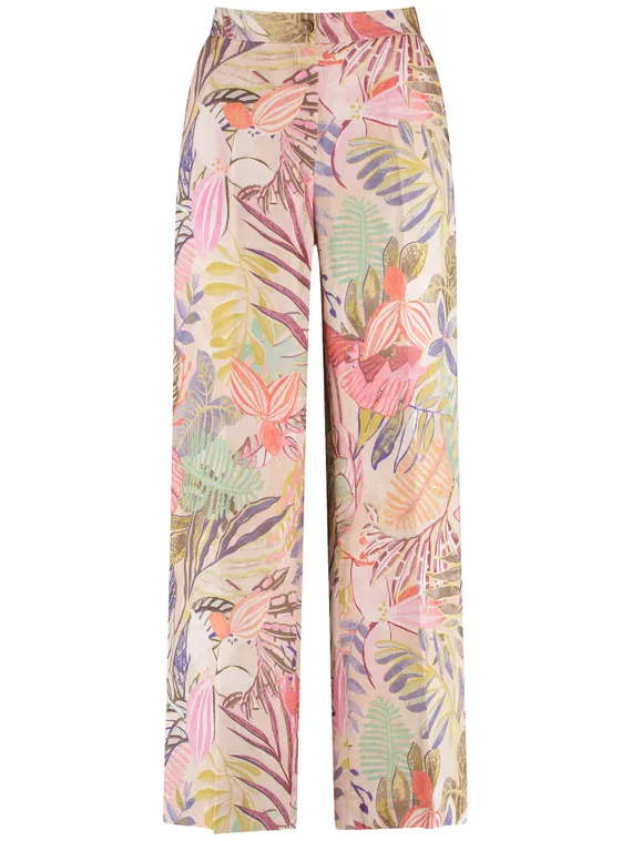 GERRY WEBER Брюки льняные с принтом