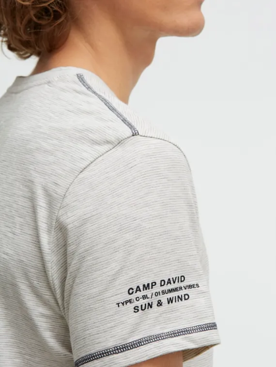 CAMP DAVID Футболка с V-образным вырезом