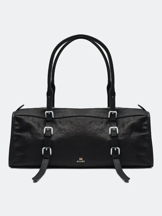 BULMER Сумка-багет черная из натуральной кожи