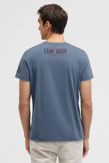 CAMP DAVID Футболка с принтом в винтажном стиле