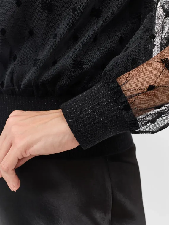 BULMER Бомбер из прозрачной сетки