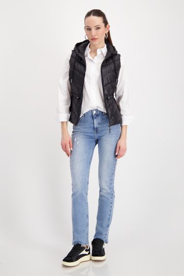 MONARI Стеганый жилет с капюшоном черный