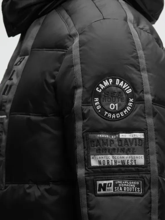 CAMP DAVID Длинная стеганая куртка