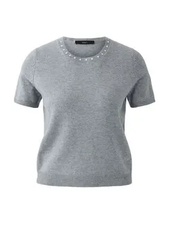 Oui Пуловер с декоративными камнями