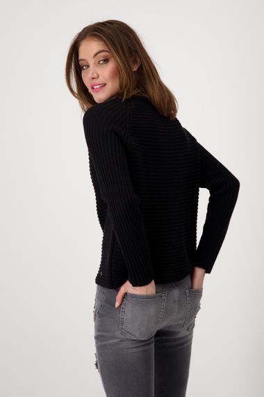 MONARI Пуловер черный из смесового хлопка