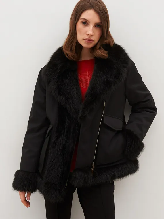 GERRY WEBER Куртка из хлопка с искусственным мехом