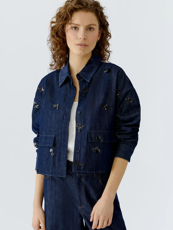 Oui Жакет с вышивкой пайетками