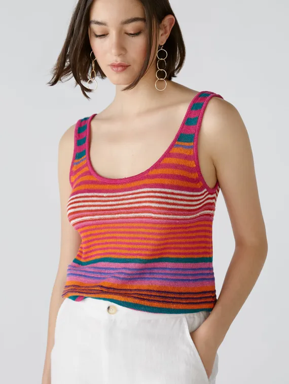 Oui Топ льняной