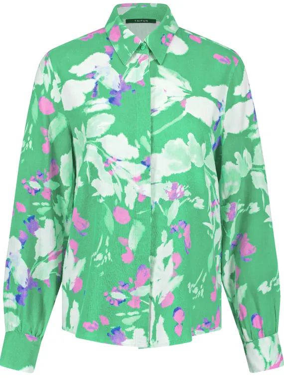 TAIFUN Рубашка из смеси льна и вискозы