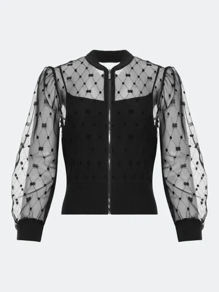 BULMER Бомбер из прозрачной сетки
