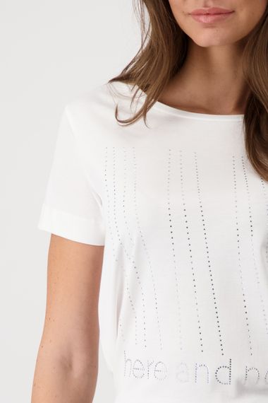 MONARI Футболка с надписью из стразов