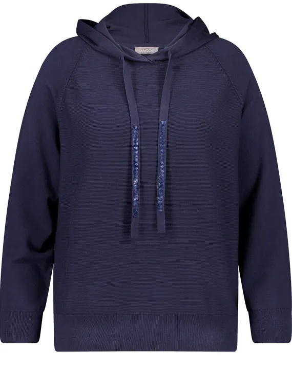 SAMOON Джемпер вискозный с капюшоном