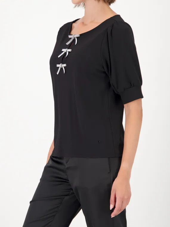 MONARI Толстовка с бантом из страз