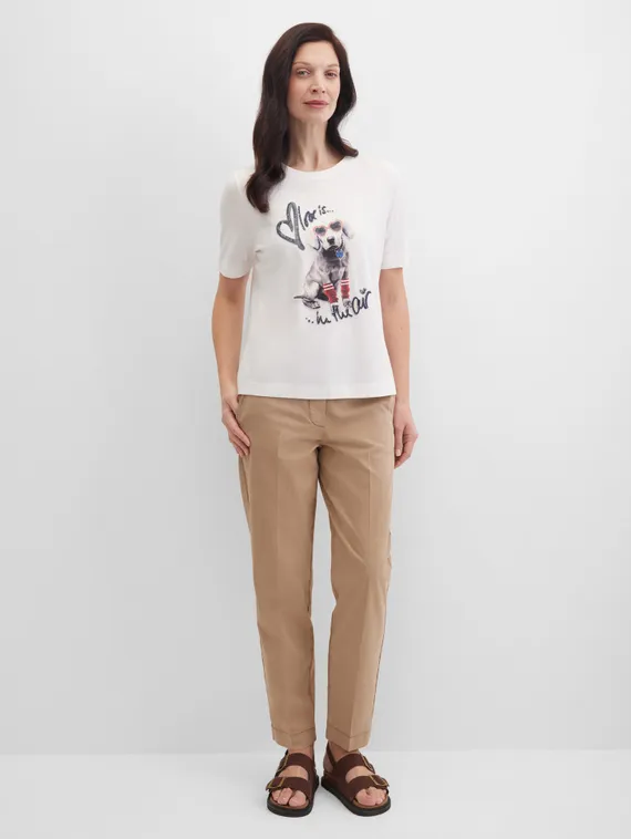 GERRY WEBER Футболка с принтом и стразами