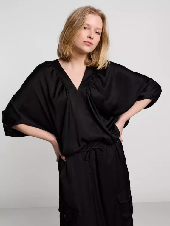 SUMMUM Блуза с рукавами "летучая мышь"