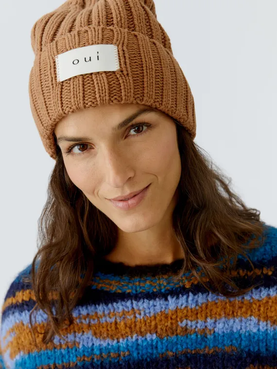 Oui Шапка из мягкой хлопковой смеси