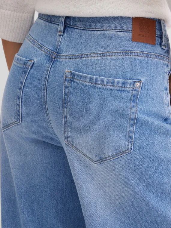 SOUL4ME Джинсы клеш широкие