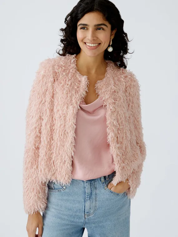 Oui Жакет с перьями