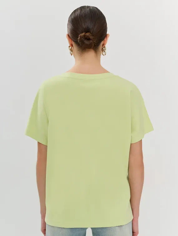 BULMER Футболка из 100% хлопка в цвете лайм