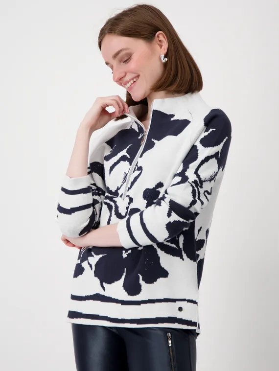 MONARI Свитер с цветочным принтом