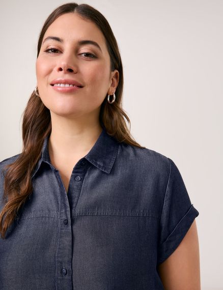 SAMOON Блуза в джинсовом стиле