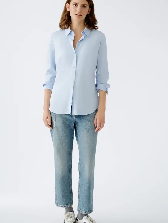 Oui Рубашка с легким атласным блеском