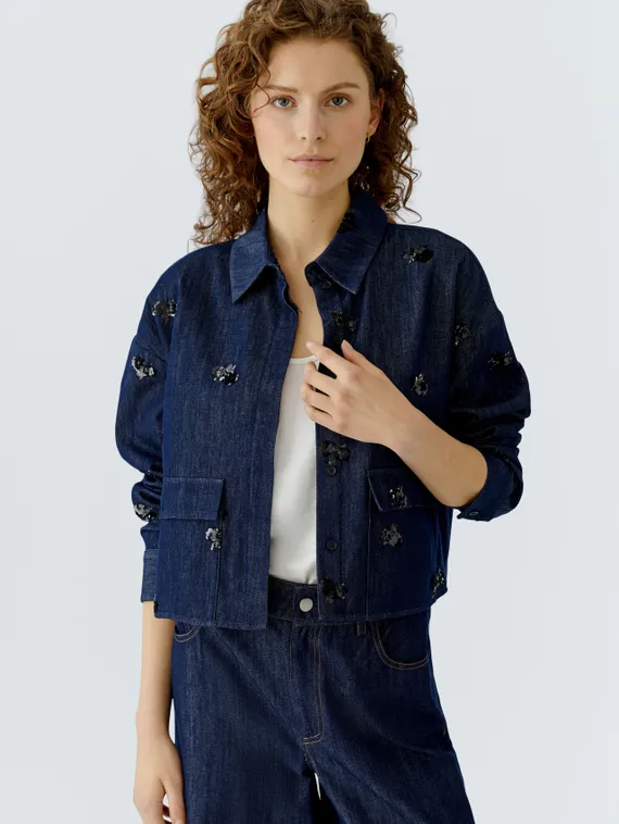 Oui Жакет с вышивкой пайетками