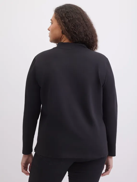 SAMOON Лонгслив с воротником-стойкой