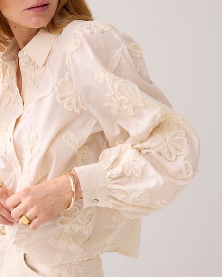 SUMMUM Блуза с цветочной лентой