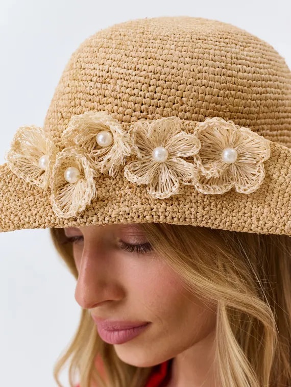 BULMER Шляпа из рафии с декором